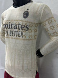 23-24 ACM Cream Color Joint Edition Long Sleeve Player Version Soccer Jersey