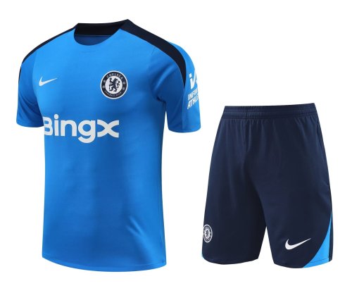 Mens Chelsea Short Training Suit Blue 2024/25