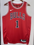 22-23 BULLS ROSE #1 Red Top Quality Hot Pressing NBA Jersey