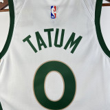 23-24 CELTICS TATUM #0 White City Edition Home Top Quality Hot Pressing NBA Jersey