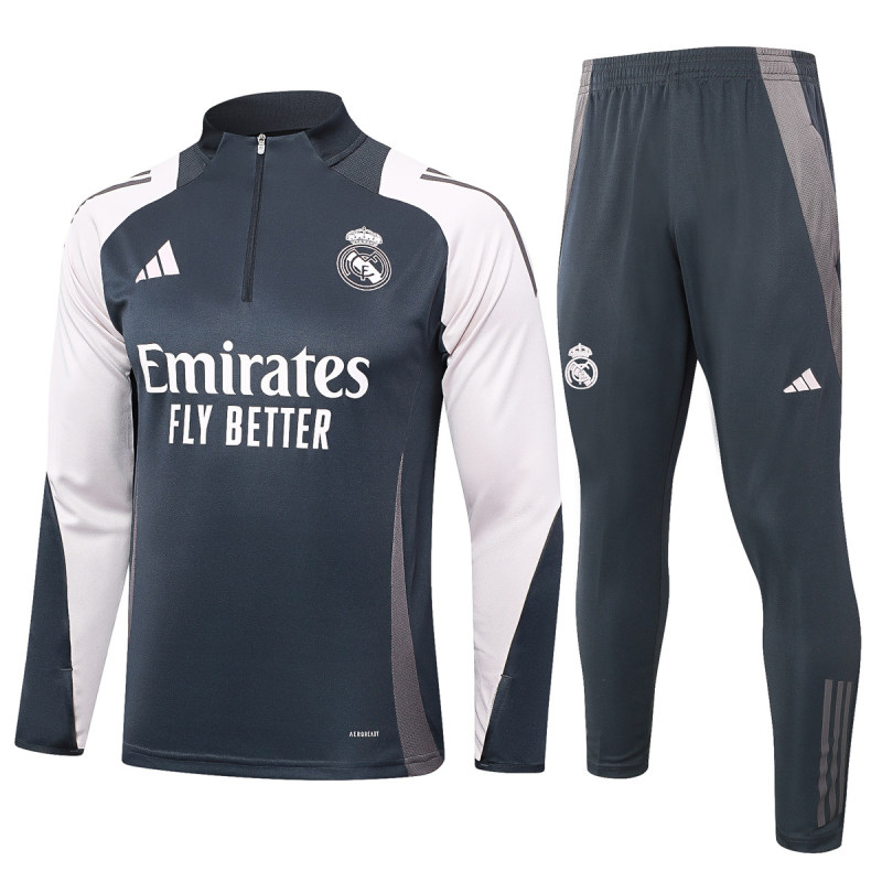 Mens Real Madrid Training Suit Grey 2024/25