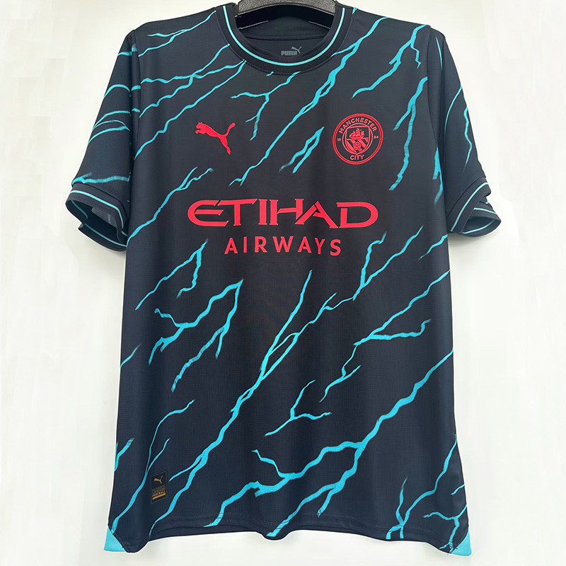 23-24 Man City Third Fans Soccer Jersey