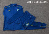 Mens Brazil Jacket + Pants Training Suit Blue 2025