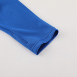 2024 AD Fancy Blue Half Pull Tracksuit