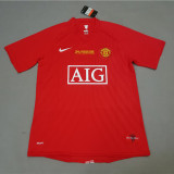 2007-2008 Man Utd home Red Retro soccer jersey