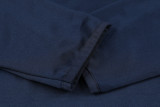 2024 AD Navy blue Half Pull Tracksuit