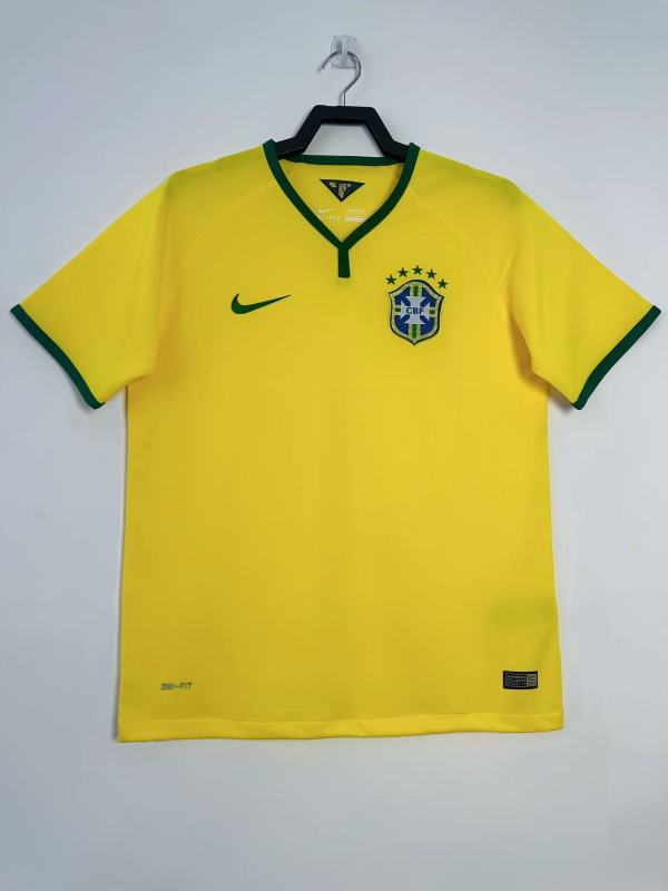Mens Brazil Retro Home Jersey 2014