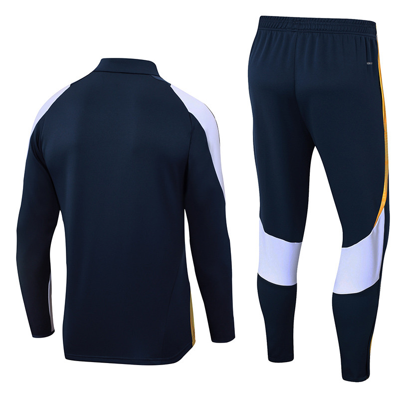 24-25  Real Madrid Royal blue Kids Half Pull Tracksuit