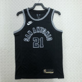 22-23 SA Spurs DUNCAN #21 Black Top Quality Hot Pressing NBA Jersey (Retro Logo)
