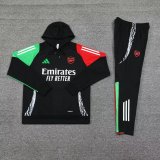 Mens Arsenal Hoodie Sweatshirt + Pants Training Suit Black 2024/25