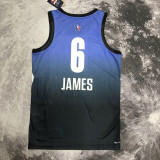2023 ALL STAR JAMES #6 Blue Top Quality Hot Pressing NBA Jersey