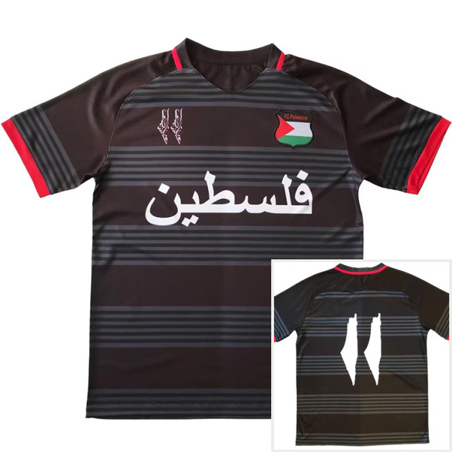 24-25 Palestina FC Black Fans Soccer Jersey