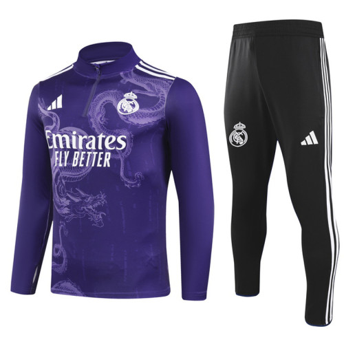 24-25  Real Madrid Purple Half Pull Special Edition