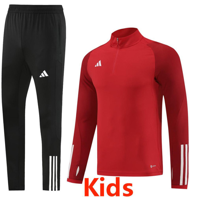2024 AD Red Kids Half Pull Tracksuit