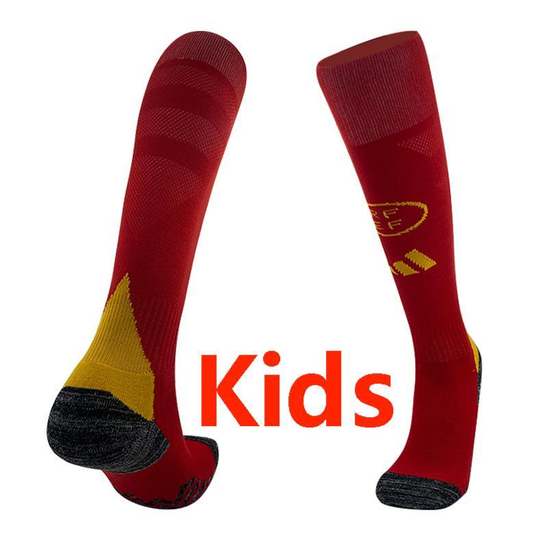 24-25 Spain Home Red Kids Socks