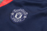 24-25 Man Utd Red Kids Half Pull Tracksuit