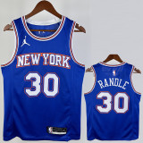 21-22 KNICKS RANDLE #30 Blue Top Quality Hot Pressing NBA Jersey (Trapeze Edition)