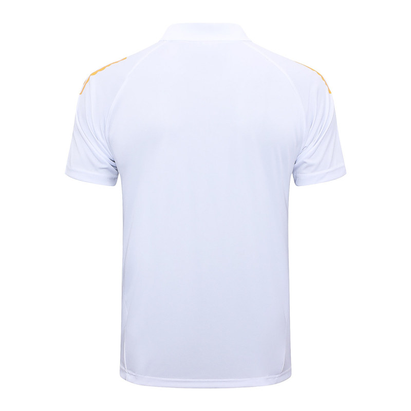 Mens Real Madrid Polo Shirt Pure White 2024/25