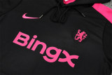 Mens Chelsea Hoodie Sweatshirt + Pants Training Suit Black 2024/25