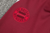 24-25 Bayern Deep Red Kids Half Pull Tracksuit