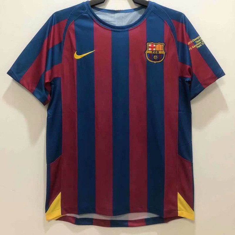 2005-2006  Mens Barcelona  Home UCL Retro Soccer Jersey