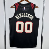 23-24 Trail Blazers HENDERSON #00 Black City Edition Top Quality Hot Pressing NBA Jersey