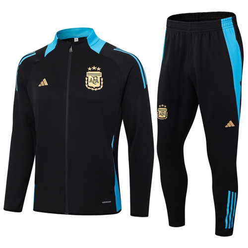 24-25 Argentina Black Jacket Tracksuit