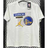 T194 Warriors Jordan White High Quality Casual T-Shirt
