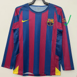 2005-2006 Mens Barcelona Home Retro Long Sleeve Soccer Jersey