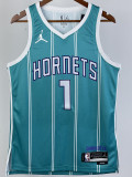 22-23 HORNETS BALL #1 Green Away Top Quality Hot Pressing NBA Jersey