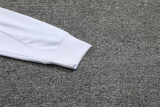 Mens Real Madrid Hoodie Sweatshirt + Pants Training Suit White III 2024/25