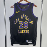 23-24 LAKERS HACHIMURA #28 Black City Edition Top Quality Hot Pressing NBA Jersey