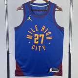 22-23 Nuggets MURRAY #27 Blue Top Quality Hot Pressing NBA Jersey (Trapeze Edition)