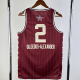 23-24 ALL-STAR GILGEOUS-ALEXANDER #2 Red Top Quality Hot Pressing NBA Jersey