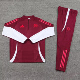 24-25 Bayern Deep Red Half Pull Tracksuit