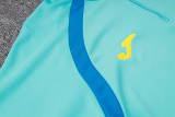 2024 JOM Light blue Half Pull Tracksuit
