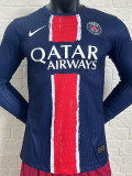 24-25 PSG Home Long Sleeve Player Version Soccer Jersey