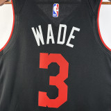 23-24 HEAT WADE #3 Black City Edition Top Quality Hot Pressing NBA Jersey