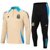 24-25 Argentina Earthy Yellow Half Pull Tracksuit
