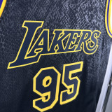 LAKERS TOSCANO  Black Top Quality Hot Pressing NBA Jersey