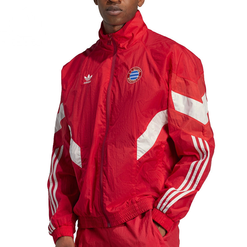Mens Bayern Munich adidas Originals Lifestyler Full-Zip Track Jacket Maroon 2024/25