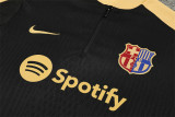 Mens Barcelona Training Suit Black - Gold 2024/25