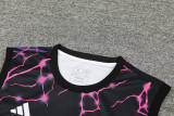 24-25 Real Madrid  Black Purple Vest Short traning suit