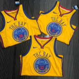 2018 Warriors CURRY #30 Yellow Retro NBA Jersey
