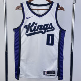 23-24 Kings MONK #0 White Top Quality Hot Pressing NBA Jersey