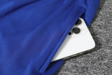 24-25Mens  Barcelona Fancy blue Half Pull Tracksuit suit