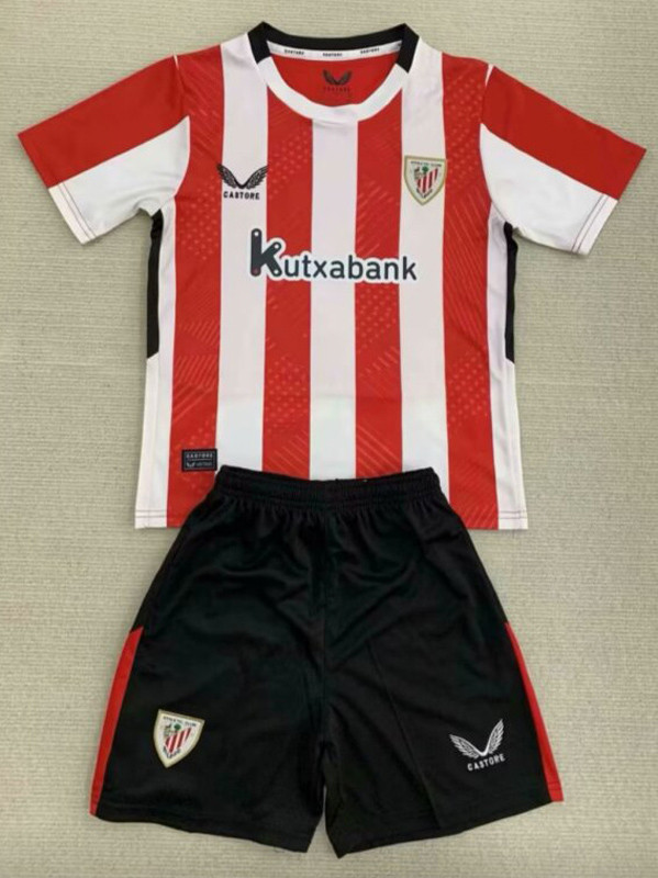 24-25 Bilbao Home Kids Soccer Jersey