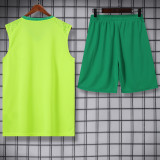 24-25 Palmeiras Fluorescent green Tank top and shorts suit