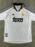 1998-2000 Real Madrid Home Long Sleeve Retro Soccer Jersey