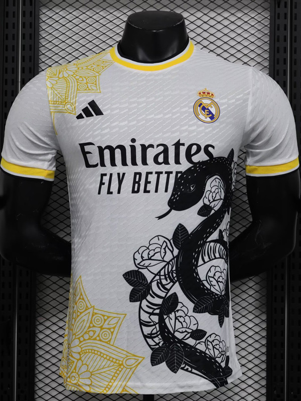 24-25  Real Madrid  White Special Edition Player Version Soccer Jersey